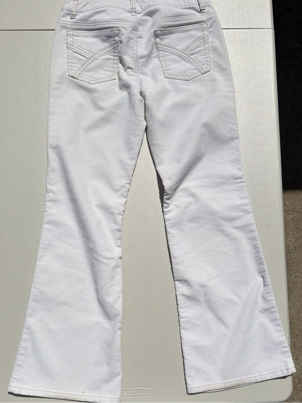Aeropostale White Corduroy Bootcut Low-Rise Jeans - Juniors Size 3/4 - Picture 8 of 12